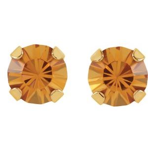 14K Yellow Imitation Citrine Inverness¬Æ Piercing Earrings