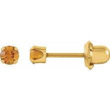 Load image into Gallery viewer, 14K Yellow Imitation Citrine Inverness¬Æ Piercing Earrings
