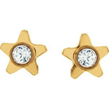 Load image into Gallery viewer, Bezel Set Star Inverness¬Æ Piercing Earrings 
