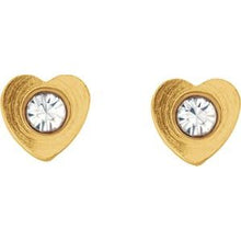 Load image into Gallery viewer, Bezel Set Heart Inverness¬Æ Piercing Earrings 
