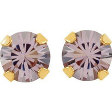 Load image into Gallery viewer, 14K Yellow Imitation Alexandrite Inverness¬Æ Piercing Earrings
