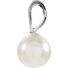 Load image into Gallery viewer, 14K White Akoya Cultured Pearl Pendant
