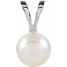 Load image into Gallery viewer, 14K White Akoya Cultured Pearl Pendant
