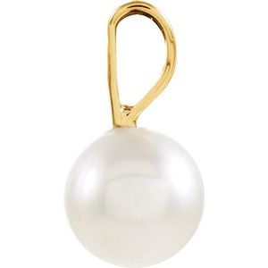 14K Yellow Akoya Cultured Pearl Pendant