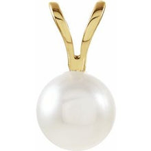 Load image into Gallery viewer, 14K Yellow Akoya Cultured Pearl Pendant
