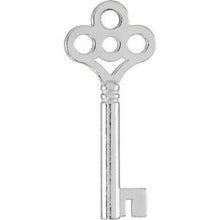 Load image into Gallery viewer, 14K White Key Charm
