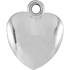 Sterling Silver 10.85x8.9 mm Puffed Heart Charm