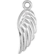 Load image into Gallery viewer, 14K White 19.7x5.5 mm Angel Wing Dangle
