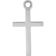 Load image into Gallery viewer, 14K White Cross Charm
