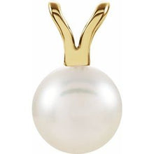 Load image into Gallery viewer, 14K Yellow Akoya Cultured Pearl Pendant
