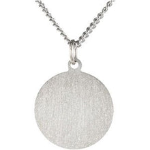Load image into Gallery viewer, Sterling Silver 12 mm St. Christopher Medal 18‚Äù Necklace
