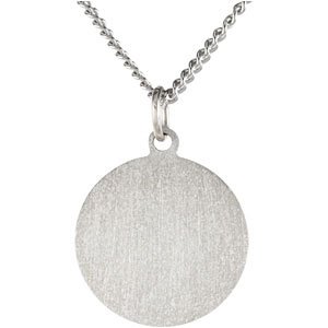 Sterling Silver 12 mm St. Christopher Medal 18‚Äù Necklace