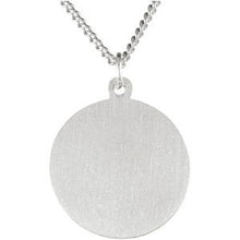 Load image into Gallery viewer, Sterling Silver 18 mm St. Michael Medal Necklace
