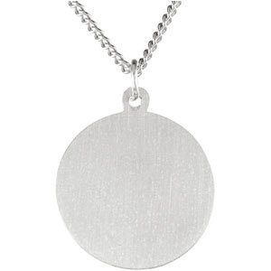 Sterling Silver 18 mm St. Michael Medal Necklace