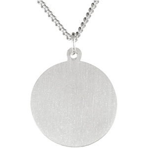 Sterling Silver 25 mm St. Michael Medal Necklace