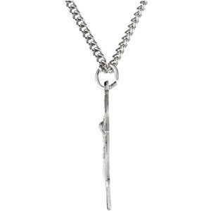 Sterling Silver 25x21 mm St. Michael Medal 24" Necklace