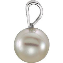 Load image into Gallery viewer, 14K White Akoya Cultured Pearl Pendant
