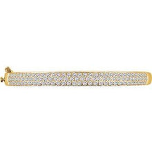 Load image into Gallery viewer, 14K Yellow 3 CTW Diamond Pave&#39; Bangle 7&quot; Bracelet
