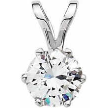 Load image into Gallery viewer, Round 6-Prong Solitaire Pendant
