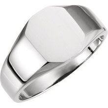 Load image into Gallery viewer, Sterling Silver 9x7 mm Octagon Signet Ring
