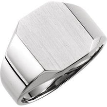 Charger l'image dans la galerie, Sterling Silver 16x14 mm Octagon Signet Ring
