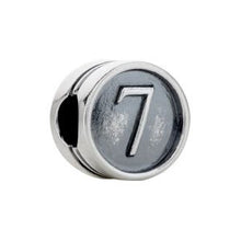 Charger l&#39;image dans la galerie, Sterling Silver Numeral #7 Cylinder Bead
