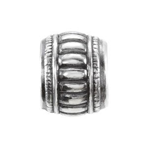 Sterling Silver 8.8x6.5 mm Barrel Bead