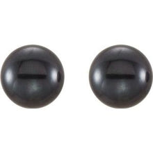 Load image into Gallery viewer, 14K Yellow 5-6 mm Black Freshwater Cultured Pearl Earrings
