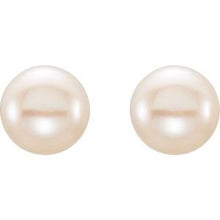 Load image into Gallery viewer, 14K Yellow 6-7 mm White Freshwater Cultured Pearl Earrings
