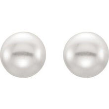 Charger l&#39;image dans la galerie, 14K Yellow 7-8 mm White Freshwater Cultured Pearl Earrings
