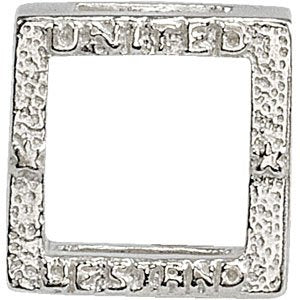 Sterling Silver United We Stand Frame Spacer
