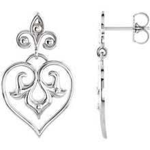 Load image into Gallery viewer, Sterling Silver Decorative Dangle Earrings
