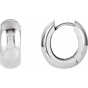 Sterling Silver 16.75 mm Hinged Earrings