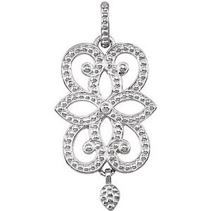 Sterling Silver Floral-Inspired Pendant