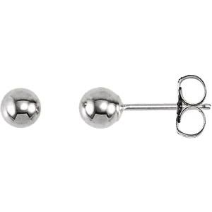 Ball Earrings with Bright Finish