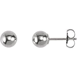 Ball Earrings with Bright Finish