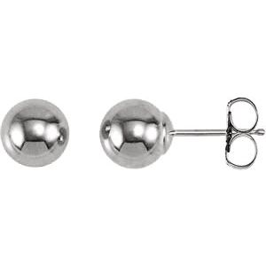 Ball Earrings with Bright Finish
