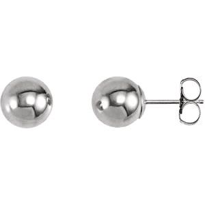 Ball Earrings with Bright Finish
