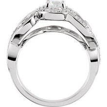 Load image into Gallery viewer, 14K White 9/10 CTW Diamond Infinity-Inspired Engagement Ring
