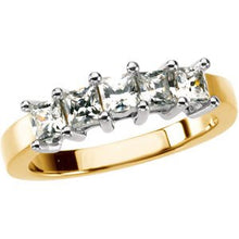 Load image into Gallery viewer, 14K Yellow &amp; White 1 CTW Diamond Anniversary Band
