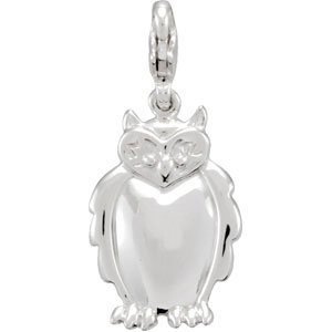 Sterling Silver Owl Charm