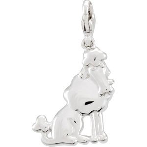 Sterling Silver Poodle Charm