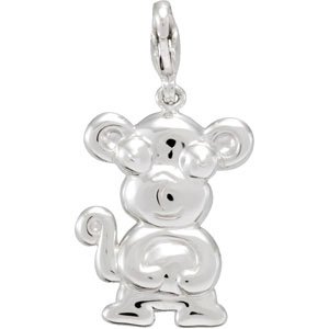 Sterling Silver Charming Animals¬Æ Monkey Charm