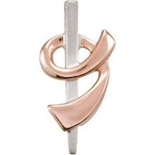 Load image into Gallery viewer, Sterling Silver 17 mm Ribbon of Courage Pendant
