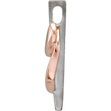 Load image into Gallery viewer, Sterling Silver 17 mm Ribbon of Courage Pendant
