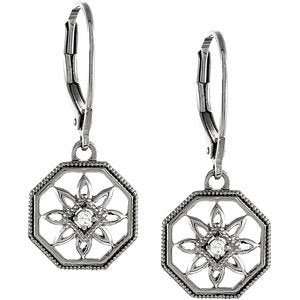 Granulated Filigree Lever Back Earrings