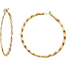 Load image into Gallery viewer, 18K Yellow 1/2 CTW Diamond Inside-Outside 31 mm Hoop Earrings
