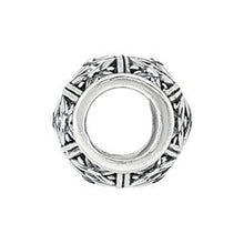 Charger l&#39;image dans la galerie, Sterling Silver 12.35x9.3 mm Floral-Inspired Slider Bead
