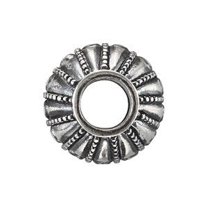 Sterling Silver 11.25x10.45 mm Round Vintage-Style Bead