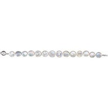 Load image into Gallery viewer, White Freshwater Cultured Coin Pearl Necklace or Bracelet
